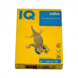 PAPIER A4 KOLOR INTENSYWNY CIEMNO ŻÓŁTY KANARKOWY IQ MONDI <IQC480/CY39> 80g (500)