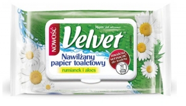 PAPIER TOALETOWY VELVET RUMIANKOWY NAWILŻANY